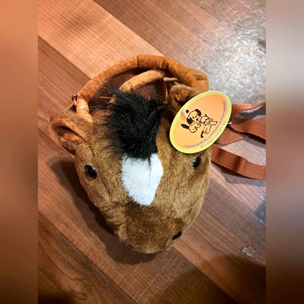 Brown Horse Plush Kids Bag